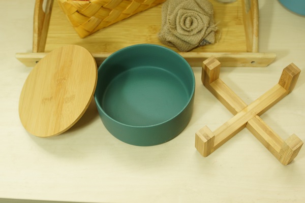 雙耳陶瓷鍋(木製蓋) 3